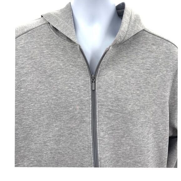 Patrick James Men's Large Gray Zip-Up Hoodie Sweatshirt Casual Athleisure Zip Up - Picture 2 of 8